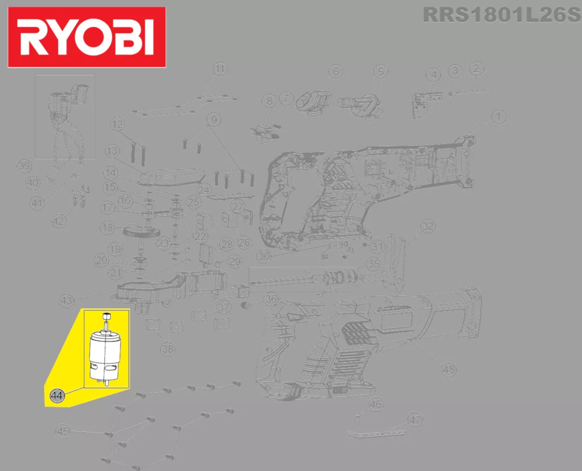 moteur réf. 5131029522 Ryobi